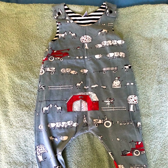 Pippin Hill Designs Other - Pippin Hill Designs 12-18 mos handmade farm romper overalls small shop etsy